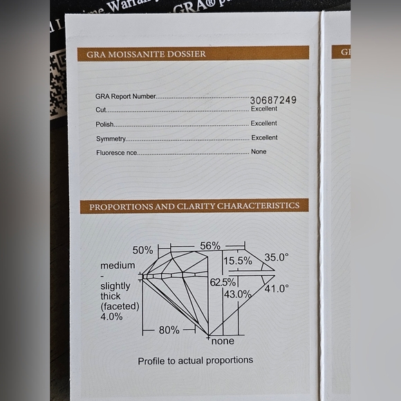 1 CT Moissanite Set In 14k White Gold Filled Band - Picture 6 of 9